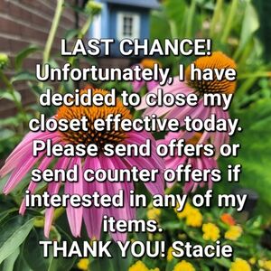 Closet Closing Notice - Not a Product Listing